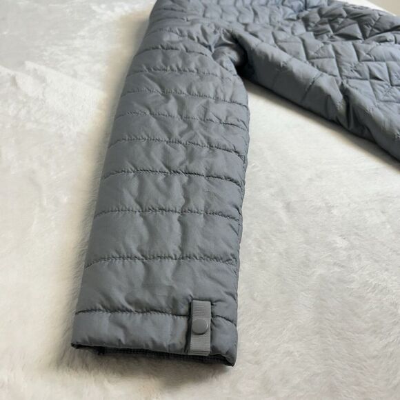 The North Face Jacket Women's Grey Puffer Quilted Zipper Pockets Size Small EUC - Picture 7 of 11